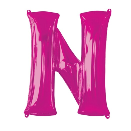 16" Mini Shape Letter Balloon N - Pink