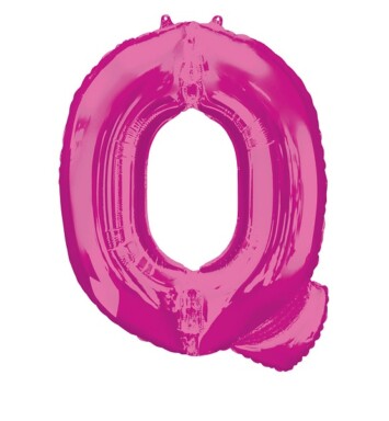 16" Mini Shape Letter Balloon Q - Pink