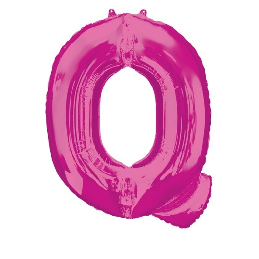 16" Mini Shape Letter Balloon Q - Pink