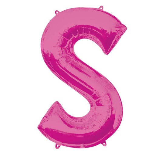 16" Mini Shape Letter Balloon S - Pink