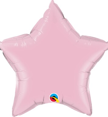 Unpackaged 9" Pearl Pink Star Foil Balloon