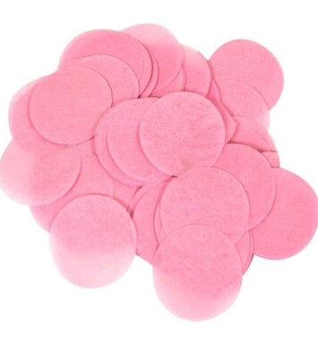 14g Light Pink Round Tissue Paper Confetti - 15mm