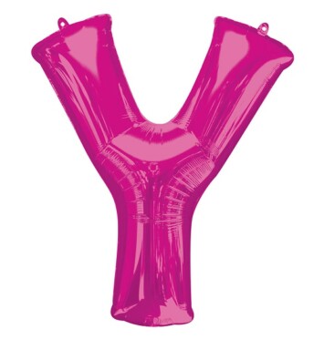 Large Pink Letter Y Foil Balloon