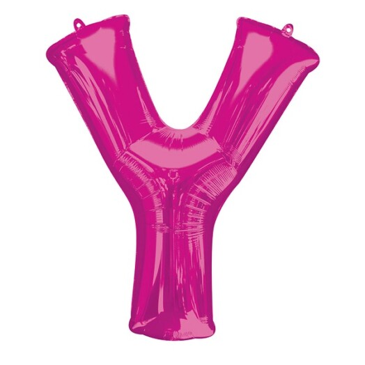 16" Mini Shape Letter Balloon Y - Pink