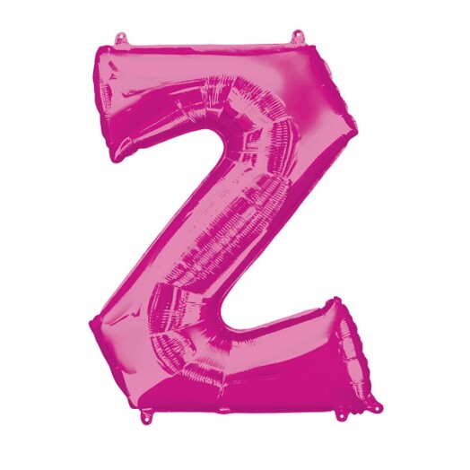 16" Mini Shape Letter Balloon Z - Pink