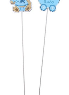 Pack of 10 Baby Boy Wooden Pick