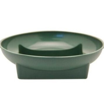 Large Square Round Dish Green