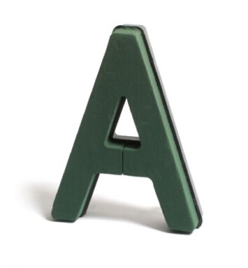 Val Spicer Plastic Backed Floral Foam Letter - A