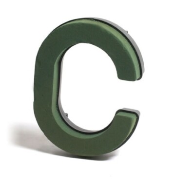 Val Spicer Plastic Backed Floral Foam Letter - C