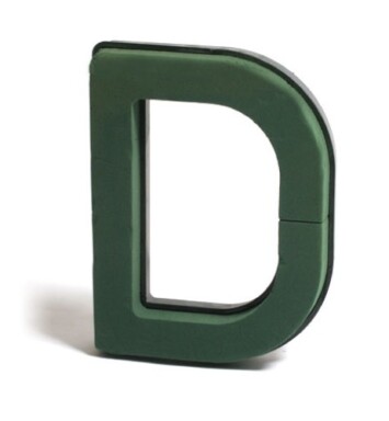 Val Spicer Plastic Backed Floral Foam Letter - D