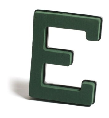 Val Spicer Plastic Backed Floral Foam Letter - E