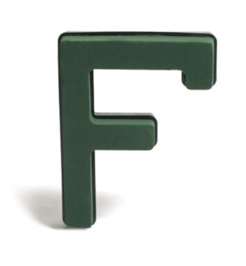 Val Spicer Plastic Backed Floral Foam Letter - F