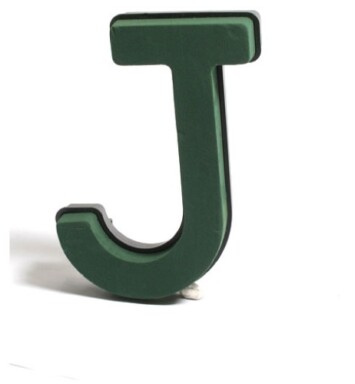 Val Spicer Plastic Backed Floral Foam Letter - J