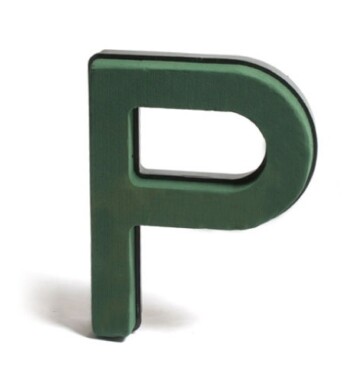 Val Spicer Plastic Backed Floral Foam Letter - P