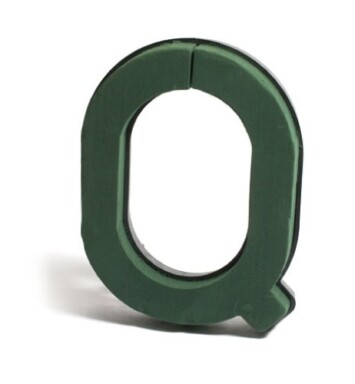 Val Spicer Plastic Backed Floral Foam Letter - Q