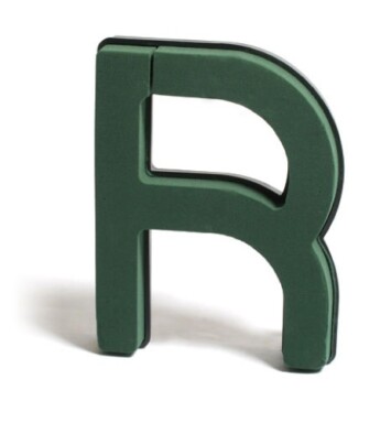 Val Spicer Plastic Backed Floral Foam Letter - R