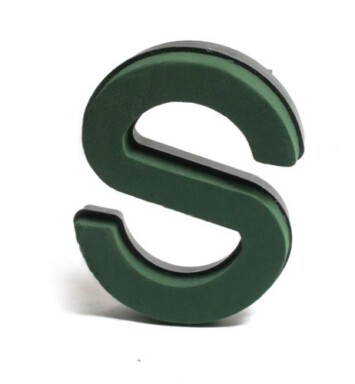 Val Spicer Plastic Backed Floral Foam Letter - S