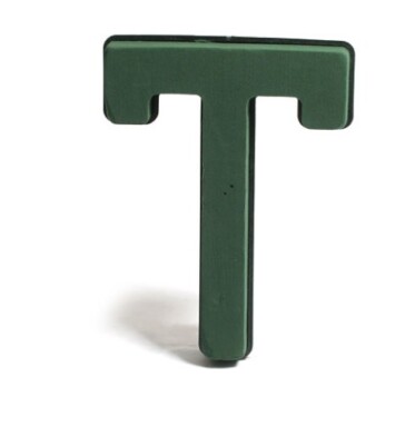 Val Spicer Plastic Backed Floral Foam Letter - T