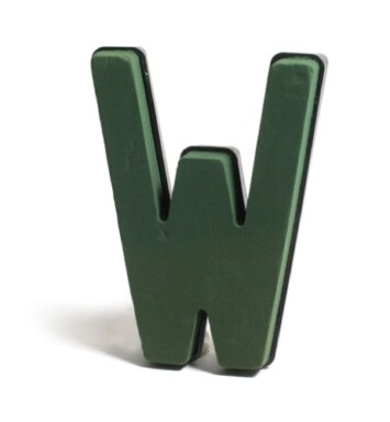 Val Spicer Plastic Backed Floral Foam Letter - W