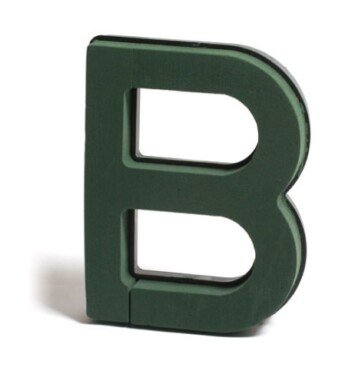 Val Spicer Plastic Backed Floral Foam Letter - B