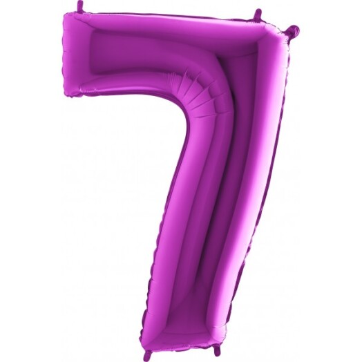 40 Inch Purple Number 7 Foil Balloon