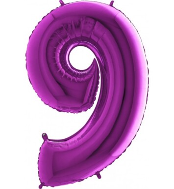 40 Inch Purple Number 9 Foil Balloon