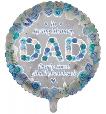 18 Inch Dad Round Remembrance Foil Balloon