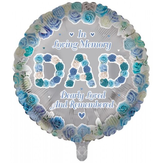 18 Inch Dad Round Remembrance Foil Balloon