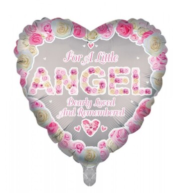 18 Inch Angel Pink Remembrance Foil Balloon