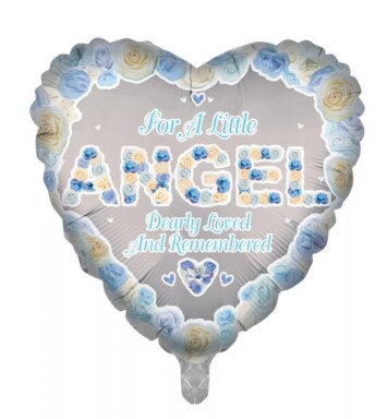 18 Inch Angel Blue Remembrance Foil Balloon