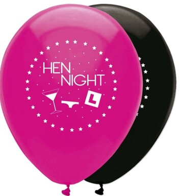 12 Inch Hen Night Latex 50ct