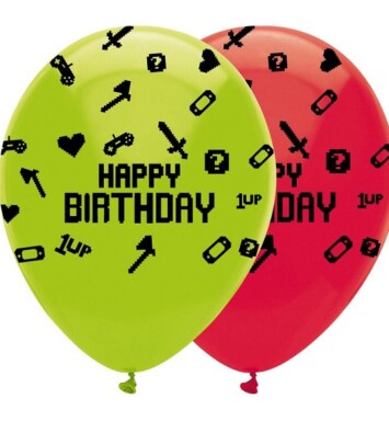 12 Inch Gaming Party Latex 6pk