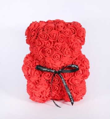 Small Amour Rose Baby Bear - Red