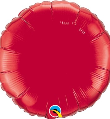 Unpackaged 18" Ruby Red Round Foil Balloon