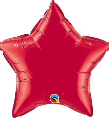 Unpackaged 20" Ruby Red Star Foil Balloon