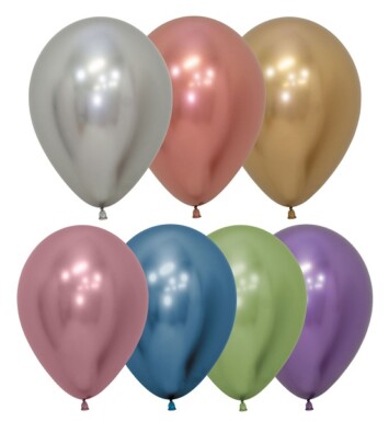 12 Inch Reflex Assorted Colour Latex Balloons 50ct