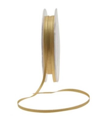 3mm Double Faced Satin Ribbon Gold