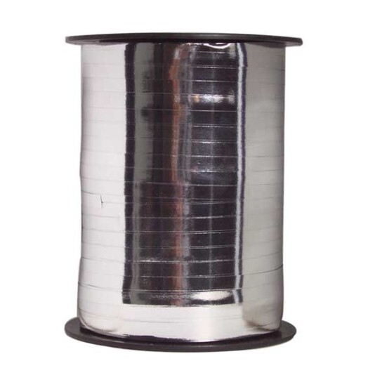 5mm Metallic Silver Curling Ribbon