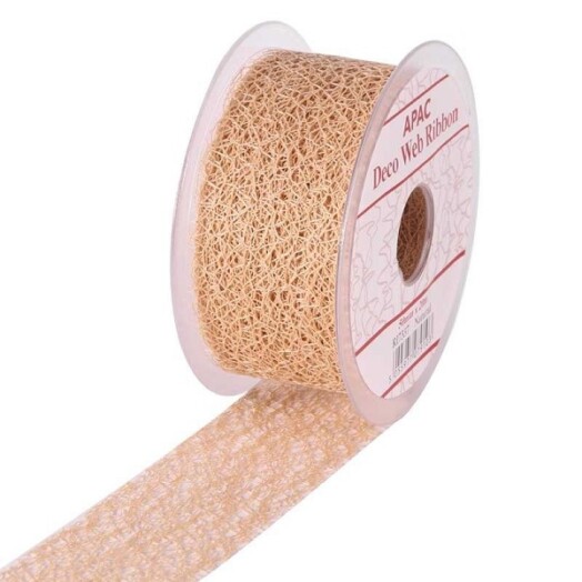 50mm Natural Deco Web Ribbon