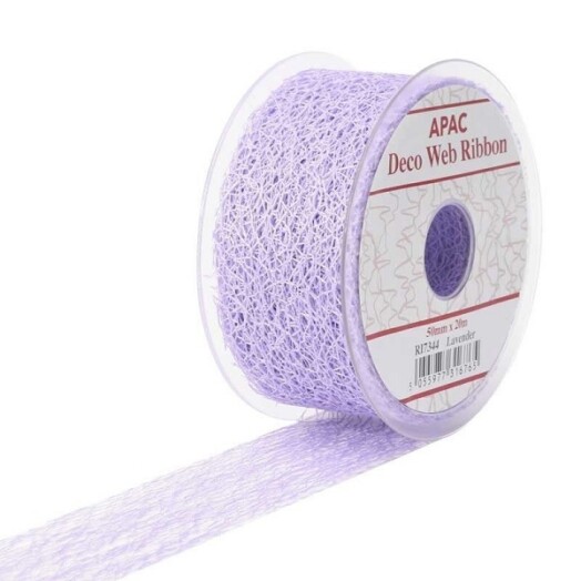 50mm Lavender Deco Web Ribbon