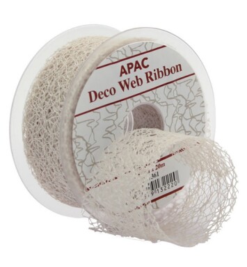 38mm Ivory Deco Web Ribbon