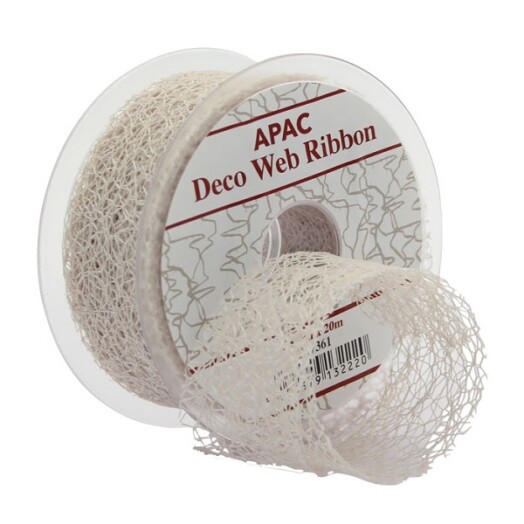 38mm Ivory Deco Web Ribbon