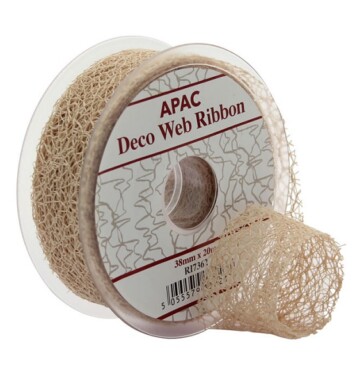 38mm Natural Deco Web Ribbon