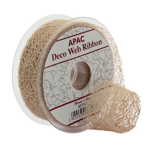 38mm Natural Deco Web Ribbon
