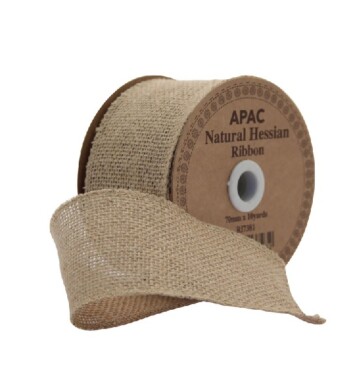 70mm Natural Hessian Ribbon