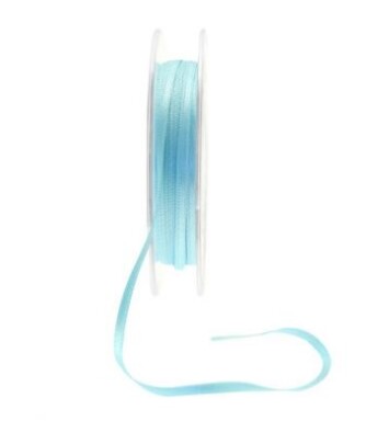 3mm Double Faced Satin Ribbon Light Blue