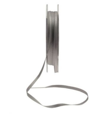 3mm Double Faced Satin Ribbon Silver