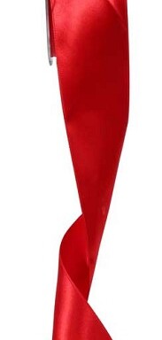 50mm Bright Red Double Faced Satin Ribbon