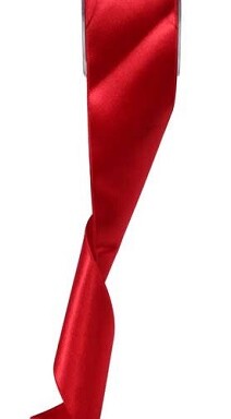 50mm Deep Red Double Faced Satin Ribbon