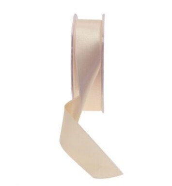 25mm Double Faced Satin Ribbon Oyster